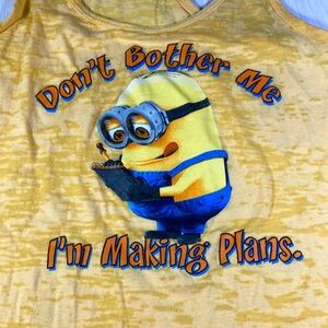 Despicable Me Minion Mahem Universal Studios Large Tank Top